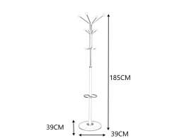 SIGNAL WIESZAK NA UBRANIA PODŁOGOWY CR26 BIAŁY DREWNO + METAL CHROM