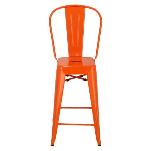 D2.DESIGN Stołek barowy Paris Back pomarańczowy inspirowany Tolix D2.DESIGN Stołek barowy Paris Back pomarańczowy inspirowany Tolix