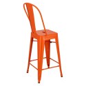 D2.DESIGN Stołek barowy Paris Back pomarańczowy inspirowany Tolix D2.DESIGN Stołek barowy Paris Back pomarańczowy inspirowany Tolix