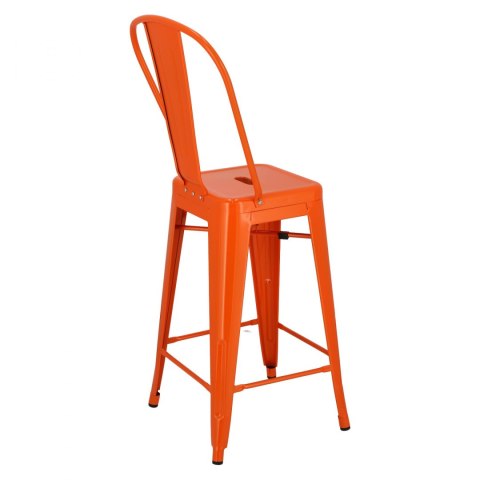 D2.DESIGN Stołek barowy Paris Back pomarańczowy inspirowany Tolix D2.DESIGN Stołek barowy Paris Back pomarańczowy inspirowany Tolix