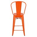 D2.DESIGN Stołek barowy Paris Back pomarańczowy inspirowany Tolix D2.DESIGN Stołek barowy Paris Back pomarańczowy inspirowany Tolix