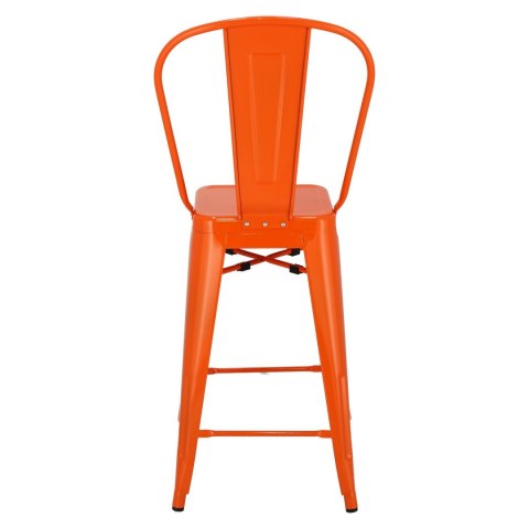 D2.DESIGN Stołek barowy Paris Back pomarańczowy inspirowany Tolix D2.DESIGN Stołek barowy Paris Back pomarańczowy inspirowany Tolix