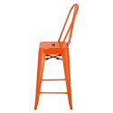 D2.DESIGN Stołek barowy Paris Back pomarańczowy inspirowany Tolix D2.DESIGN Stołek barowy Paris Back pomarańczowy inspirowany Tolix