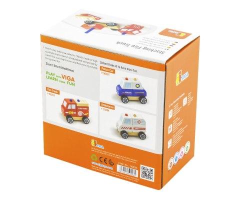 Viga Viga 50203 Klocki Wóz Strażacki Viga Viga 50203 Klocki Wóz Strażacki