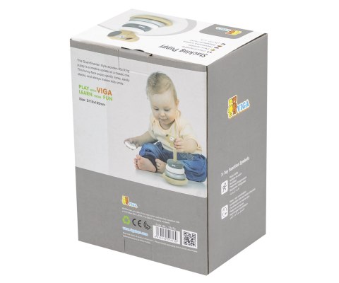 Viga Viga 51613 Szaro biała piramidka edukacyjna - piesek Viga Viga 51613 Szaro biała piramidka edukacyjna - piesek