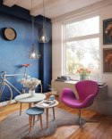 D2.DESIGN Fotel Cup amarantowy kaszmir 39 D2.DESIGN Fotel Cup amarantowy kaszmir 39