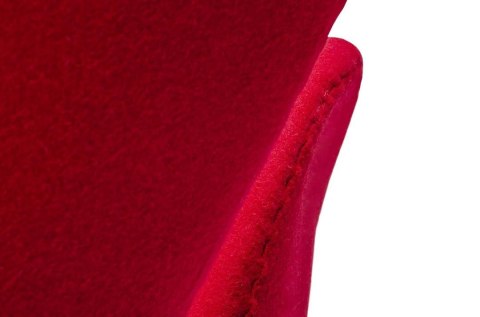 King Home Fotel SWAN WOOL PREMIUM obrotowy czerwony - wełna kaszmirowa, podstawa stal chromowana King Home Fotel SWAN WOOL PREMIUM obrotowy czerwony - wełna kaszmirowa, podstawa stal chromowana