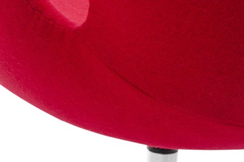 King Home Fotel SWAN WOOL PREMIUM obrotowy czerwony - wełna kaszmirowa, podstawa stal chromowana King Home Fotel SWAN WOOL PREMIUM obrotowy czerwony - wełna kaszmirowa, podstawa stal chromowana