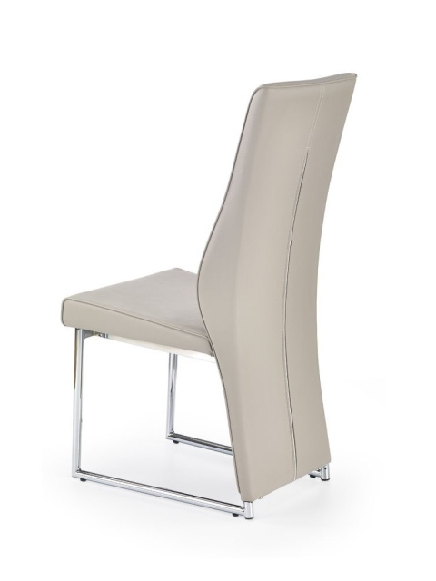 Halmar K213 krzesło cappuccino ekoskóra płozy chrom Halmar K213 krzesło cappuccino ekoskóra płozy chrom