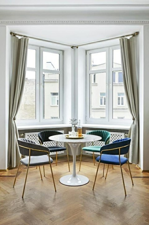 King Home Krzesło MARGO jasny szary - welur, podstawa metalowa złota do restauracji jadalni recepcji King Home Krzesło MARGO jasny szary - welur, podstawa metalowa złota do restauracji jadalni recepcji