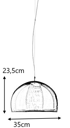 Lampa wisząca BLINU 35 czarna