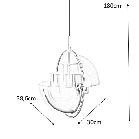 King Home Lampa wisząca VARIA złota - stal nierdzewna ruchomy klosz E27 King Home Lampa wisząca VARIA złota - stal nierdzewna ruchomy klosz E27