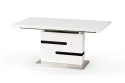 Halmar stół rozkładany MONACO 160-220x90 MDF laminowany MDF lakierowany biały / popiel stal nierdzewna Halmar stół rozkładany MONACO 160-220x90 MDF laminowany MDF lakierowany biały / popiel stal nierdzewna