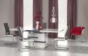 Halmar stół rozkładany MONACO 160-220x90 MDF laminowany MDF lakierowany biały / popiel stal nierdzewna Halmar stół rozkładany MONACO 160-220x90 MDF laminowany MDF lakierowany biały / popiel stal nierdzewna
