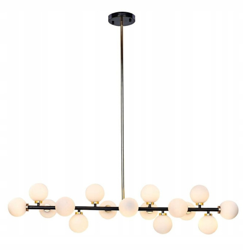 LAMPA WISZĄCA LED COSMO LEVEL M - metal CZARNY ZŁOTY kuliste klosze SZKŁO MLECZNE 16xG9 MOOSEE LAMPA WISZĄCA LED COSMO LEVEL M - metal CZARNY ZŁOTY kuliste klosze SZKŁO MLECZNE 16xG9 MOOSEE