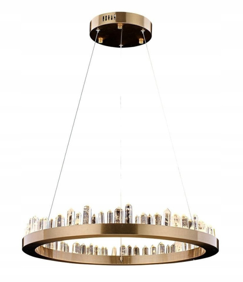 MOOSEE lampa wisząca LED NENUFAR - złota stal nierdzewna szklane kryształy do salonu restauracji hotelu MOOSEE lampa wisząca LED NENUFAR - złota stal nierdzewna szklane kryształy do salonu restauracji hotelu
