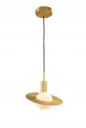 MOOSEE lampa wisząca URAN - złota połączenie mosiądzu w złotym kolorze i kulistego klosza wykonanego z mlecznego szkła MOOSEE lampa wisząca URAN - złota połączenie mosiądzu w złotym kolorze i kulistego klosza wykonanego z mlecznego szkła