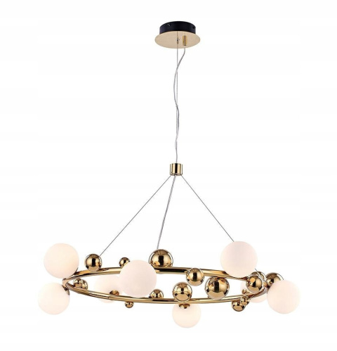 MOOSEE lampa wisząca VALENTINO M - złota stal nierdzewna klosze szkło mleczne MOOSEE lampa wisząca VALENTINO M - złota stal nierdzewna klosze szkło mleczne