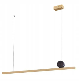 LAMPA wisząca LED WAND 80 - złota połączenie mosiądzu w kolorze złotym i aluminium w kolorze czarnym MOOSEE