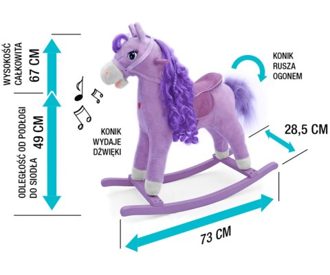 Milly Mally Koń Konik na biegunach Princess Różowy świecące serduszko rusza pyskiem i ogonem wydaje odgłosy Milly Mally Koń Konik na biegunach Princess Różowy świecące serduszko rusza pyskiem i ogonem wydaje odgłosy