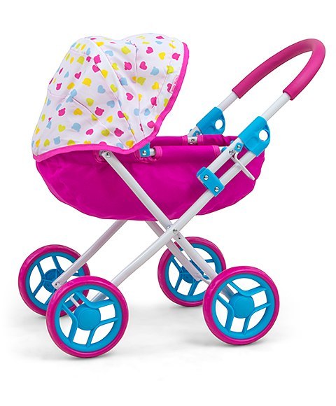 Milly Mally Wózek dla lalek Dori Candy Różowy składany głęboki wygląda jak prawdziwy wózek dziecięcy dla lalek długości do 40 cm Milly Mally Wózek dla lalek Dori Candy Różowy składany głęboki wygląda jak prawdziwy wózek dziecięcy dla lalek długości do 40 cm