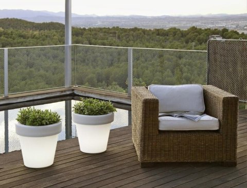 NEW GARDEN donica MAGNOLIA 60 C biała - LED NEW GARDEN donica MAGNOLIA 60 C biała - LED