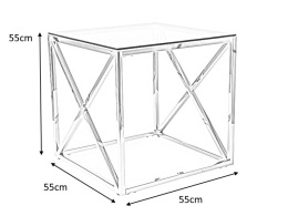 SIGNAL ŁAWA ELISE B SZKŁO DYMIONE/ZŁOTY 55X55