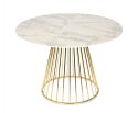 STÓŁ OKRĄGŁY GLAM MARBLE King Home MDF + okleina IMITACJA MARMURU złota podstawa metal fi 110 STÓŁ OKRĄGŁY GLAM MARBLE King Home MDF + okleina IMITACJA MARMURU złota podstawa metal fi 110