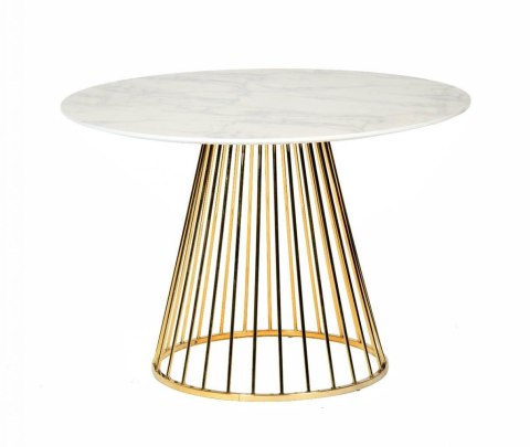 STÓŁ OKRĄGŁY GLAM MARBLE King Home MDF + okleina IMITACJA MARMURU złota podstawa metal fi 110 STÓŁ OKRĄGŁY GLAM MARBLE King Home MDF + okleina IMITACJA MARMURU złota podstawa metal fi 110