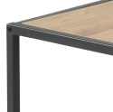 ACTONA Zestaw stolików kawowych Seaford blat dąb naturalny wykończony laminatem podstawa metal malowany proszkowo czarny ACTONA Zestaw stolików kawowych Seaford blat dąb naturalny wykończony laminatem podstawa metal malowany proszkowo czarny