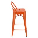 D2.DESIGN Hoker Paris Back short 66cm pomaranczowy insp. Tolix D2.DESIGN Hoker Paris Back short 66cm pomaranczowy insp. Tolix