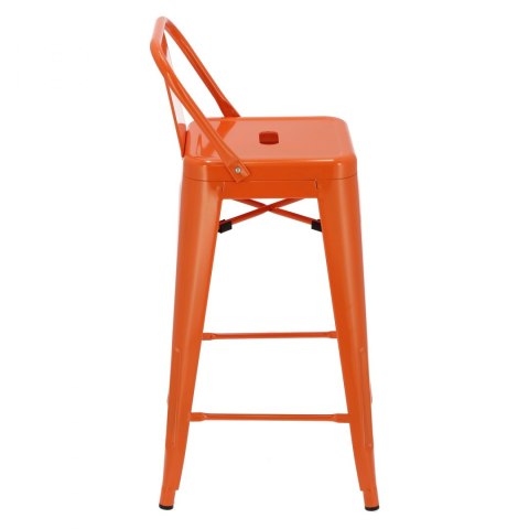 D2.DESIGN Hoker Paris Back short 66cm pomaranczowy insp. Tolix D2.DESIGN Hoker Paris Back short 66cm pomaranczowy insp. Tolix