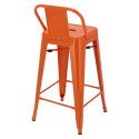 D2.DESIGN Hoker Paris Back short 66cm pomaranczowy insp. Tolix D2.DESIGN Hoker Paris Back short 66cm pomaranczowy insp. Tolix