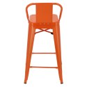 D2.DESIGN Hoker Paris Back short 66cm pomaranczowy insp. Tolix D2.DESIGN Hoker Paris Back short 66cm pomaranczowy insp. Tolix