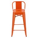 D2.DESIGN Hoker Paris Back short 66cm pomaranczowy insp. Tolix D2.DESIGN Hoker Paris Back short 66cm pomaranczowy insp. Tolix