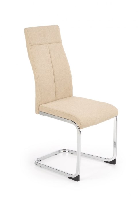 Halmar K370 krzesło na płozach Beżowe tkanina/stal Halmar K370 krzesło na płozach Beżowe tkanina/stal