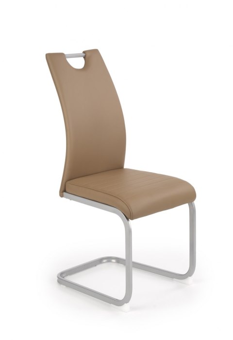 Halmar K371 krzesło na płozach Brązowe ekoskóra/metal Halmar K371 krzesło na płozach Brązowe ekoskóra/metal