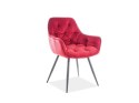 SIGNAL KRZESŁO CHERRY VELVET CZARNY STELAŻ/BORDO BLUVEL 59 SIGNAL KRZESŁO CHERRY VELVET CZARNY STELAŻ/BORDO BLUVEL 59