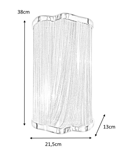 KINKIET LAMPA ŚCIENNA ATLANTA WALL 2 - SREBRNY aluminium stal 2 x E14 KING HOME KINKIET LAMPA ŚCIENNA ATLANTA WALL 2 - SREBRNY aluminium stal 2 x E14 KING HOME
