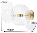 King Home Kinkiet CAPRI WALL 4 złoty - LED, aluminium, szkło King Home Kinkiet CAPRI WALL 4 złoty - LED, aluminium, szkło