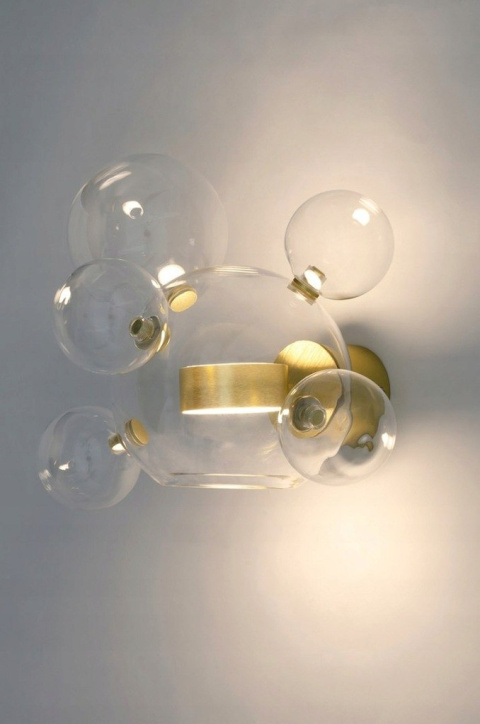 KINKIET LAMPA ŚCIENNA CAPRI WALL 6 złoty - LED aluminium SZKŁO PRZEZROCZYSTY King Home KINKIET LAMPA ŚCIENNA CAPRI WALL 6 złoty - LED aluminium SZKŁO PRZEZROCZYSTY King Home