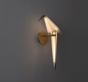 King Home Kinkiet Lampa ścienna LORO WALL RIGHT metal złoty - LED klosz tworzywo PP biały w kształcie ptaka King Home Kinkiet Lampa ścienna LORO WALL RIGHT metal złoty - LED klosz tworzywo PP biały w kształcie ptaka