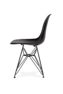 King Home Krzesło DSR BLACK czarne.03 tworzywo - podstawa metalowa czarna wygodne i nowoczesne do jadalni restauracji recepcji