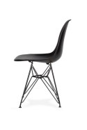 King Home Krzesło DSR BLACK czarne.03 tworzywo - podstawa metalowa czarna wygodne i nowoczesne do jadalni restauracji recepcji King Home Krzesło DSR BLACK czarne.03 tworzywo - podstawa metalowa czarna wygodne i nowoczesne do jadalni restauracji recepcji