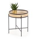 Halmar ława LANIPA czarny / rattan naturalny fi 50 Halmar ława LANIPA czarny / rattan naturalny fi 50