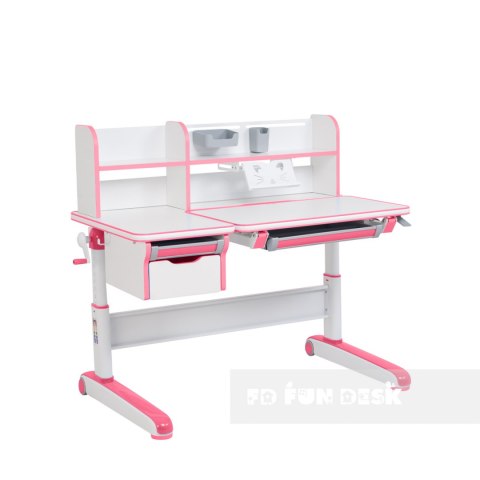 Fun Desk Libro Pink BIURKO REGULOWANE RÓŻOWY BIAŁY Fun Desk Libro Pink BIURKO REGULOWANE RÓŻOWY BIAŁY