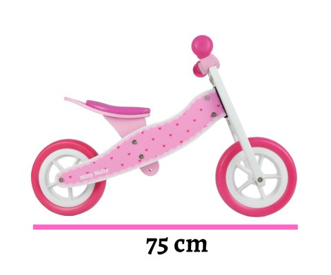 ROWEREK BIEGOWY TRÓJKOŁOWY DWUKOŁOWY POJAZD 2w1 Look Hearts Milly Mally RÓŻOWY CHODZIK PCHACZ 18m+ ROWEREK BIEGOWY TRÓJKOŁOWY DWUKOŁOWY POJAZD 2w1 Look Hearts Milly Mally RÓŻOWY CHODZIK PCHACZ 18m+