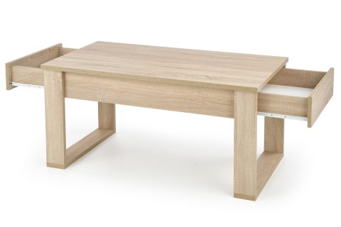 ŁAWA Z SZUFLADAMI PROSTOKĄTNA 110x60 NEA kolor DĄB SONOMA MDF OKLEINOWANY Halmar ŁAWA Z SZUFLADAMI PROSTOKĄTNA 110x60 NEA kolor DĄB SONOMA MDF OKLEINOWANY Halmar