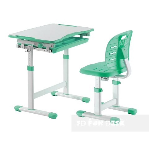 Fun Desk Piccolino III Green zestaw biurko+krzesło Zielone Białe dla dziecka Fun Desk Piccolino III Green zestaw biurko+krzesło Zielone Białe dla dziecka