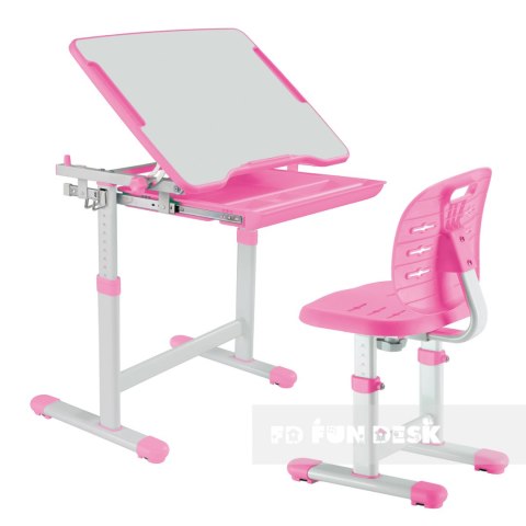 Fun Desk Piccolino III Pink zestaw biurko+krzesło Różowe Białe dla dziewczynki Fun Desk Piccolino III Pink zestaw biurko+krzesło Różowe Białe dla dziewczynki